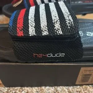 Hey Dude | Shoes | New Hey Dude Flag Patriotic Slide Sandals  display picture 1